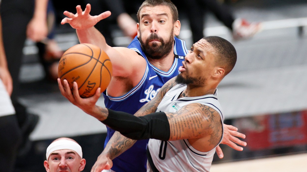 Marc Gasol Los Angeles Lakers Damian Lillard Portland Trail Blazers